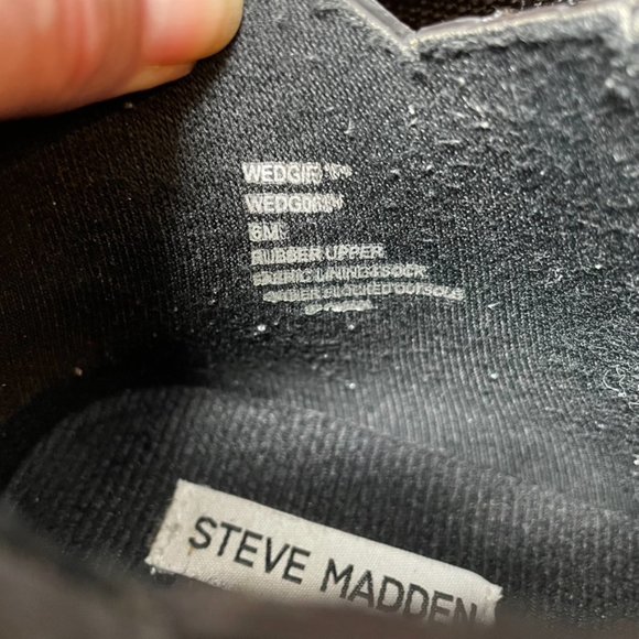 Steve Madden Womens Black Rubber Pull On Snow Boots, Zipper Accent Size 6 - Picture 4 of 11